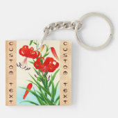 Nishimura Hodo Tiger Lilies shin hanga bloemen Sleutelhanger (Achterkant)