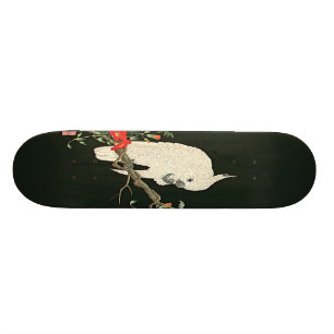 Nishimura White Cockatau Asian Art Print Skateboar Skateboard