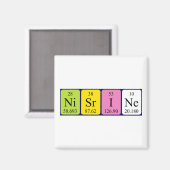 Nisrine periodieke table name magnet (Voorkant / Achterkant)