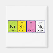 Nisrine periodieke table name magnet (Voorkant)