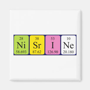Nisrine periodieke table name magnet