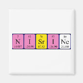 Nisrine periodieke table name magnet (Voorkant)
