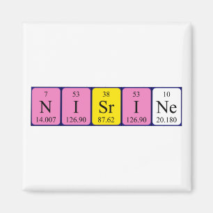 Nisrine periodieke table name magnet