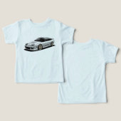 Nissan 240sx handgetekende kunst (Ontwerp Voorkant & Achterkant)