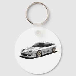 Nissan 240sx handgetekende kunst sleutelhanger