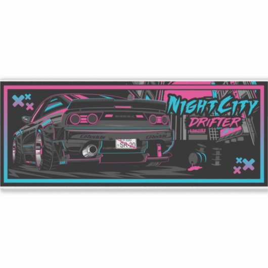 Nissan 240sx S13 Sticker (Voorkant)