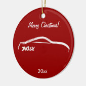 Nissan 240SX wit silhouet Keramisch Ornament (Links)