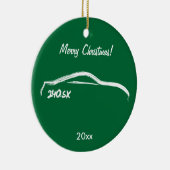 Nissan 240SX wit silhouet Keramisch Ornament (Rechts)