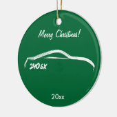 Nissan 240SX wit silhouet Keramisch Ornament (Links)