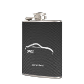 Nissan 350Z op faux koolstofvezel Heupfles (Links)