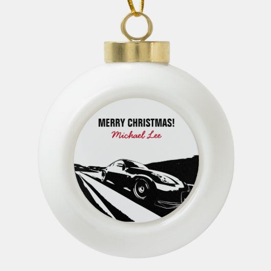Nissan 350Z Rolling Shot Keramische Bal Ornament (Voorkant)