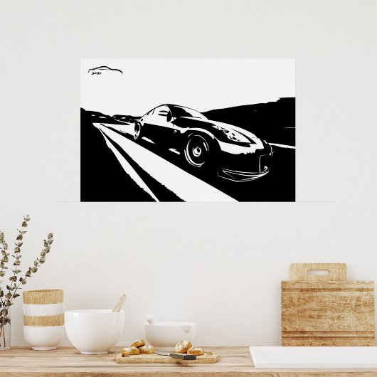 Nissan 350z Rolling Shot Poster (Keuken)