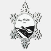 Nissan 350Z Rolling shot Tin Sneeuwvlok Ornament (Rechts)