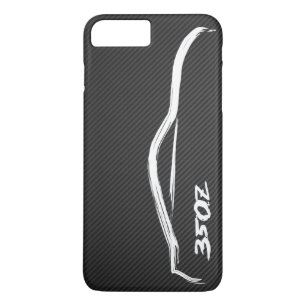 Nissan 350Z Witte Silhouette Logo iPhone 8/7 Plus Hoesje