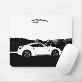 Nissan 370z Mousepad met Black Brush Stroke logo Muismat (Met muis)
