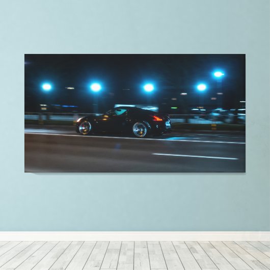 Nissan 370z Nightrunner Canvas Afdruk (Insitu (Houten vloer))
