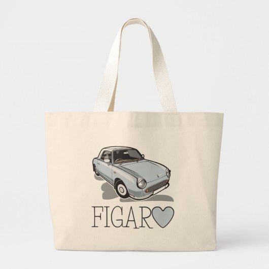 Nissan Figaro Bleek Aqua Grote Tote Bag (Voorkant)