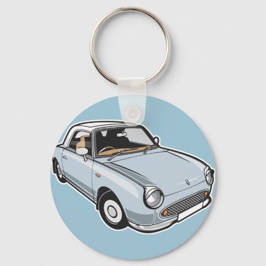 Nissan Figaro Bleek Aqua Sleutelhanger (Voorkant)