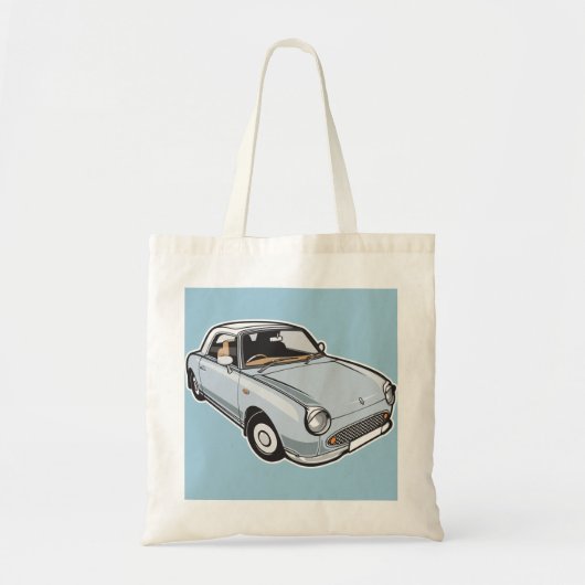 Nissan Figaro Bleek Aqua Tote Bag (Voorkant)