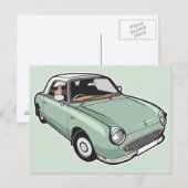 Nissan Figaro Emerald Green Briefkaart (Voorkant / Achterkant)