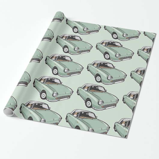 Nissan Figaro Emerald Green Cadeaupapier (Uitgerold)