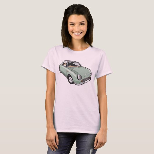 Nissan Figaro Emerald Green T-shirt (Voorkant volledig)