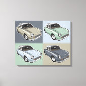 Nissan Figaro in vier kleuren Canvas Afdruk (Voorkant)