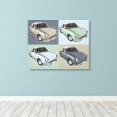 Nissan Figaro in vier kleuren Canvas Afdruk (Insitu (Houten vloer))