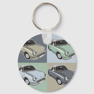 Nissan Figaro in vier kleuren Sleutelhanger