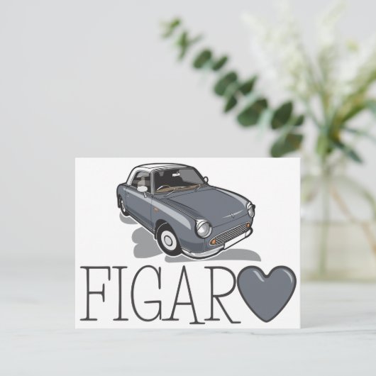 Nissan Figaro Lapiz Gray Briefkaart (Staand voorkant)