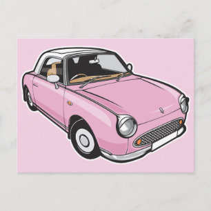 Nissan Figaro Pink Briefkaart