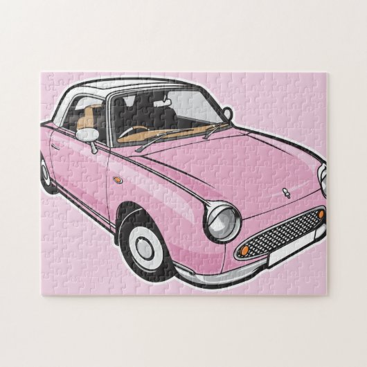 Nissan Figaro Pink Legpuzzel (Horizontaal)