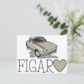 Nissan Figaro Topaz Mist Briefkaart (Staand voorkant)