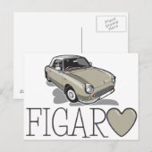 Nissan Figaro Topaz Mist Briefkaart (Voorkant / Achterkant)