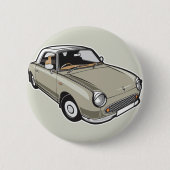 Nissan Figaro Topaz Mist Ronde Button 5,7 Cm (Voorkant)