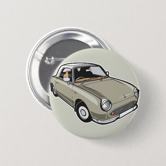 Nissan Figaro Topaz Mist Ronde Button 5,7 Cm (Voorkant /achterkant)