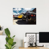 Nissan GT-R35, R34, R33, R32, Hakosuka Skyline Poster (Thuiskantoor)