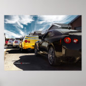 Nissan GT-R35, R34, R33, R32, Hakosuka Skyline Poster (Voorkant)
