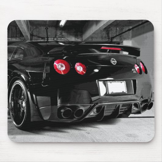 Nissan GT-R High Quality Black Muismat (Voorkant)