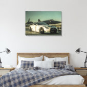 NISSAN GT-R LIBERTY WALK MET SR-71 BLACKBIRD CANVAS AFDRUK (Insitu (Slaapkamer))