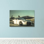 NISSAN GT-R LIBERTY WALK MET SR-71 BLACKBIRD CANVAS AFDRUK (Insitu (Houten vloer))