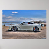 Nissan GT-R op Paradise Cove Poster (Voorkant)