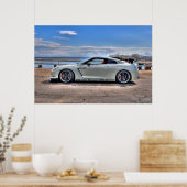Nissan GT-R op Paradise Cove Poster (Keuken)