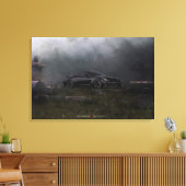 NISSAN GT-R R35 1400WHP OP KERKHOF CANVAS AFDRUK (Insitu (Woonkamer))