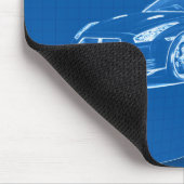 Nissan GT-R SpecV Blueprint Mousepad Muismat (Hoek)