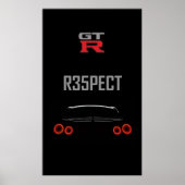 Nissan Gtr art voor hoesjes kussens en kunstbord Poster (Voorkant)