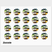 Nissan GTR pop-art Ronde Sticker (Vel)
