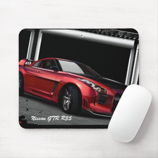 Nissan GTR R35- Mousepad Muismat (Met muis)