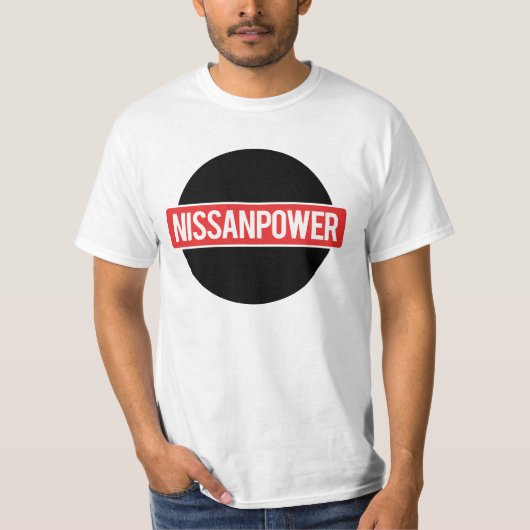 Nissan Power Logo White T Shirt (Voorkant)