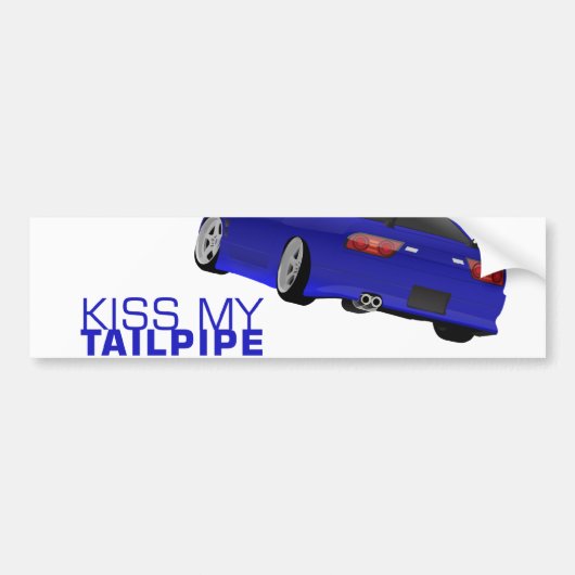 Nissan s13 (180sx/200sx/240sx) - blauw bumpersticker (Voorkant)